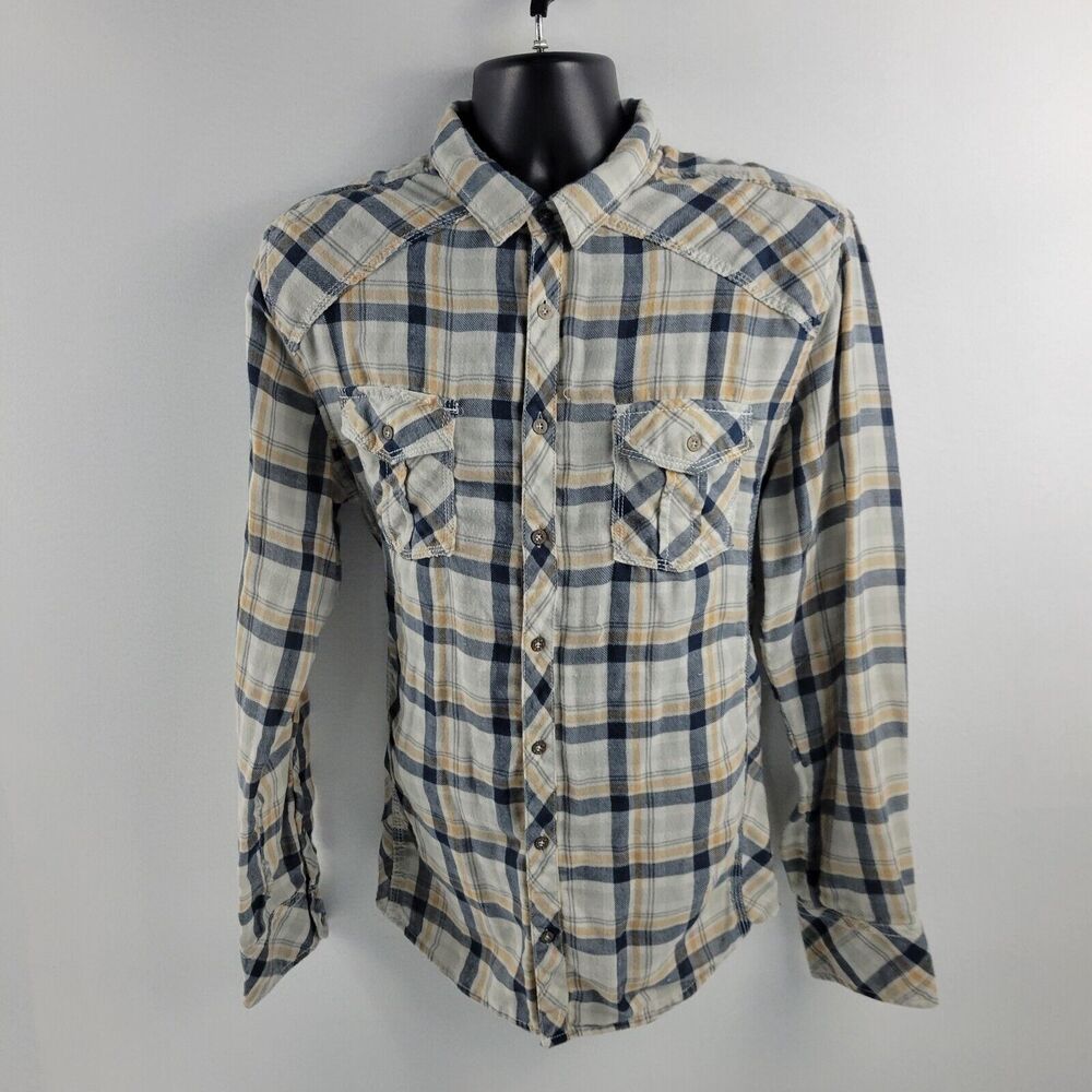 BKE Standard XL pearl snap‎ long sleeve button down shirt Plaid 3200